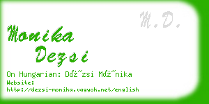 monika dezsi business card